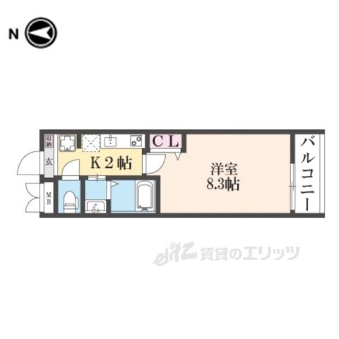 LAFITEGOSHOKITA1(1K/3階)の間取り写真