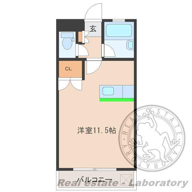 ジーピー14番館(ワンルーム/4階)の間取り写真
