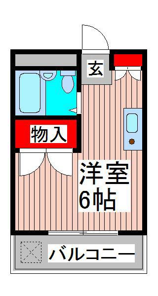 マメール・北町(ワンルーム/2階)の間取り写真