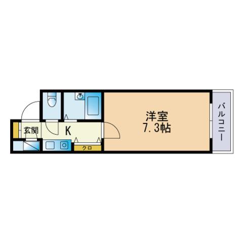 リファレンス東公園Ⅱ(1K/5階)の間取り写真