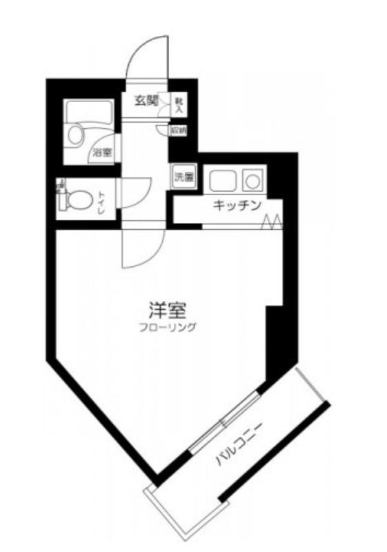 菱和パレス高輪台(ワンルーム/2階)の間取り写真