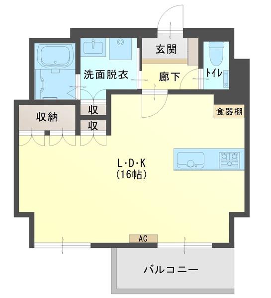 アクシルコート星井町(ワンルーム/5階)の間取り写真