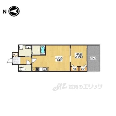 BO BEDREMIKURUYA(1LDK/2階)の間取り写真