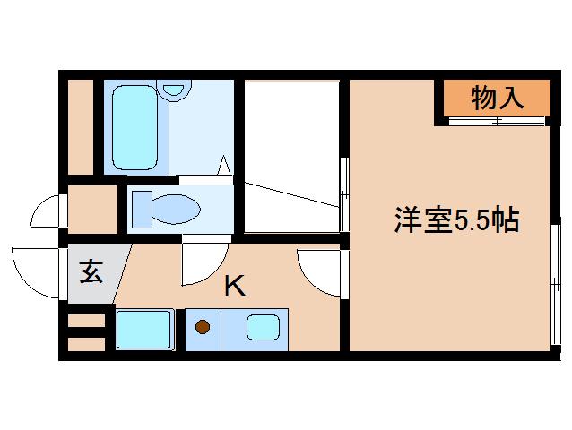 レオパレス プランタ(1K/2階)の間取り写真
