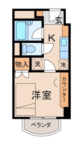 メゾン十番丁(1K/3階)の間取り写真