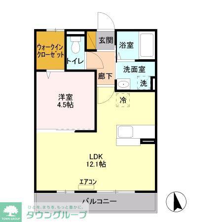 SEJOUR AIKOU(1LDK/1階)の間取り写真