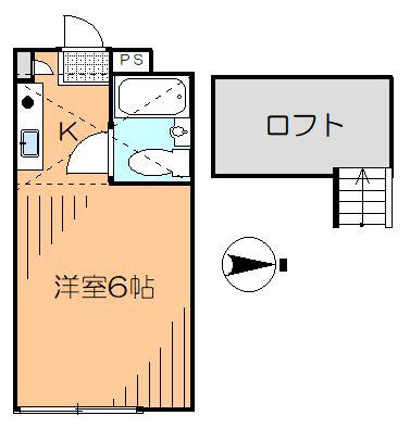 ハイツ東橋本(ワンルーム/1階)の間取り写真
