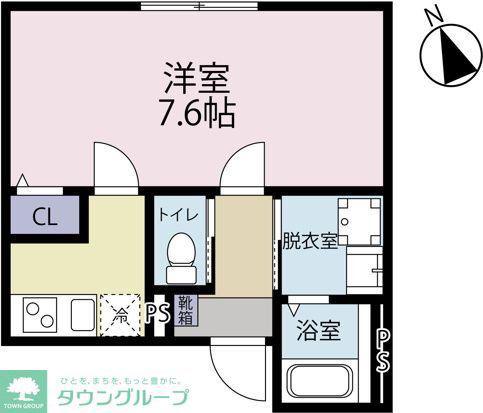 VILESTA鹿島田(1K/2階)の間取り写真