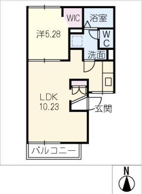 ハマハイツ第2(1LDK/1階)の間取り写真