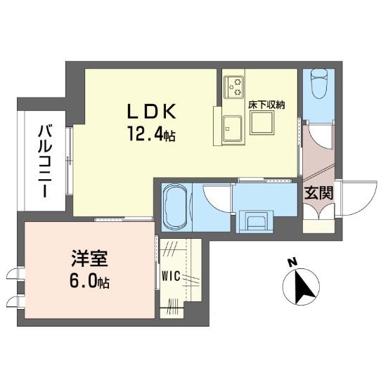 グレースコート柏(1LDK/1階)の間取り写真