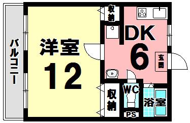 コーポ音羽(1DK/2階)の間取り写真