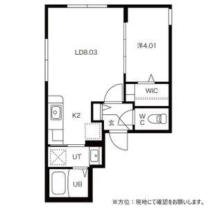 RITZ GRANDE中島公園(1LDK/3階)の間取り写真