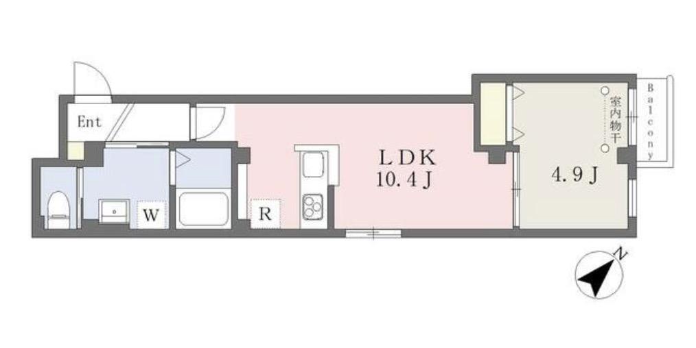 BROWNYS(1LDK/3階)の間取り写真