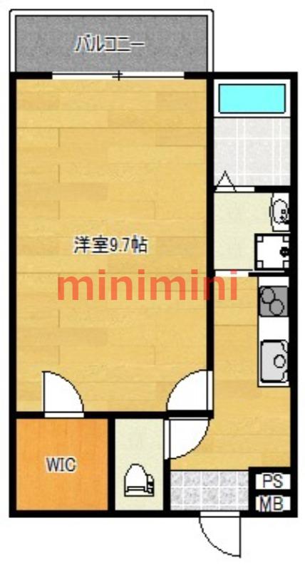 フジパレス吹田寿町V番館(1K/3階)の間取り写真