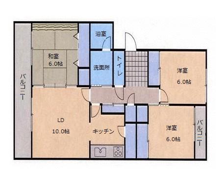 カーサ壱番館(3LDK/1階)の間取り写真