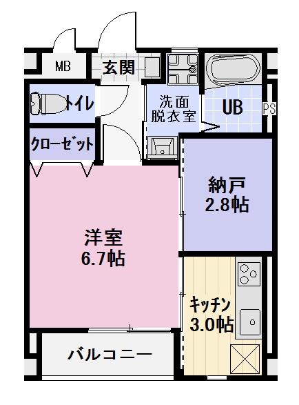 MAISON EST NUAGE(1K/3階)の間取り写真