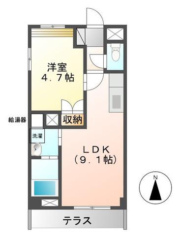 エルディア(1LDK/1階)の間取り写真