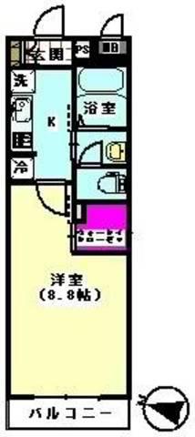 京急空港線 糀谷駅 徒歩10分 3階建 築17年(1K/2階)の間取り写真