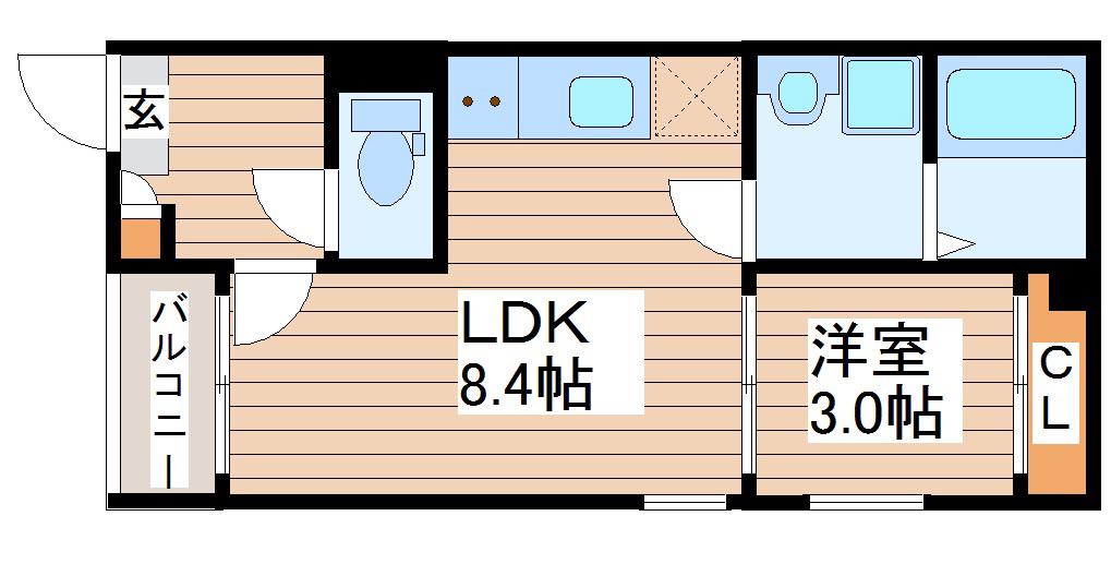 REGALEST SAKURA I(1LDK/3階)の間取り写真
