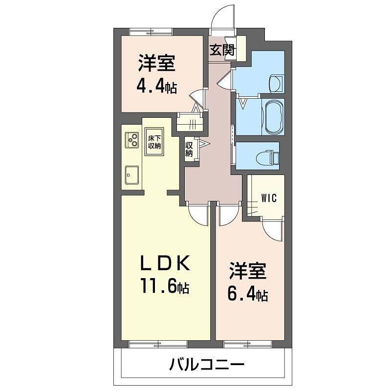 MAST LIFE SOGA(2LDK/1階)の間取り写真