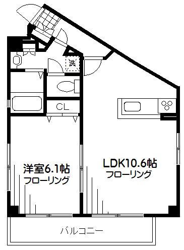プライムアーバン中野上高田(1LDK/2階)の間取り写真