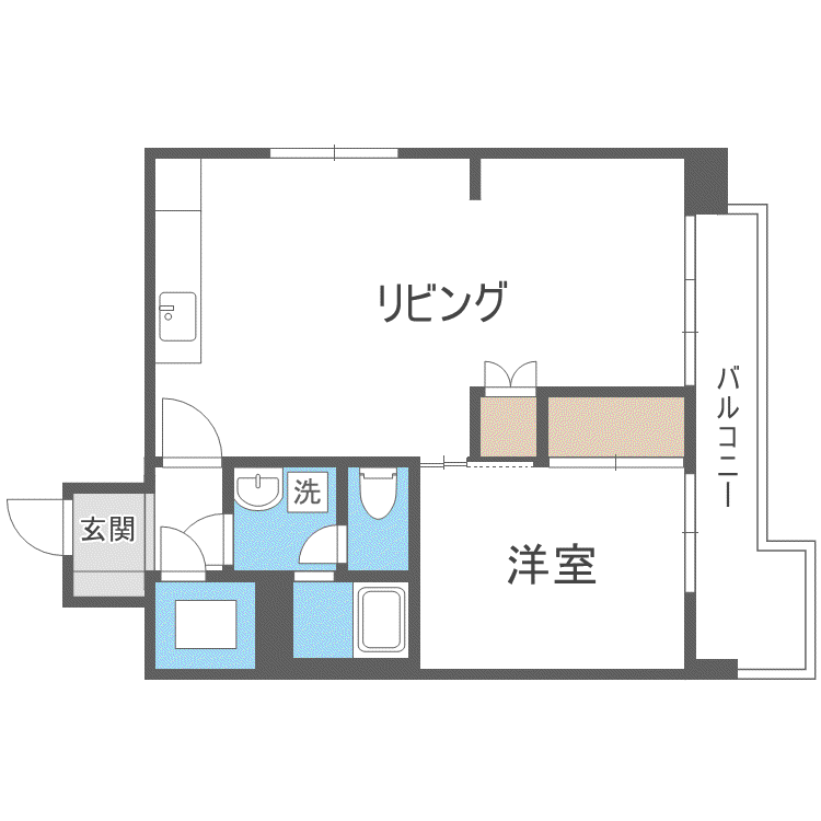 クラークイン(2LDK/3階)の間取り写真