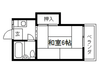 シティハイツ鞍馬口(1K/2階)の間取り写真