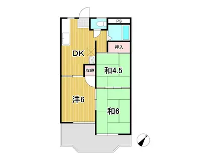 エム・エスビル(3DK/2階)の間取り写真