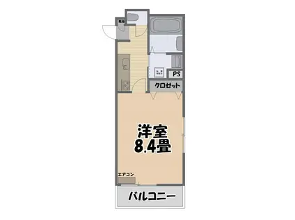 LA CASA SEGRETA(1K/3階)の間取り写真
