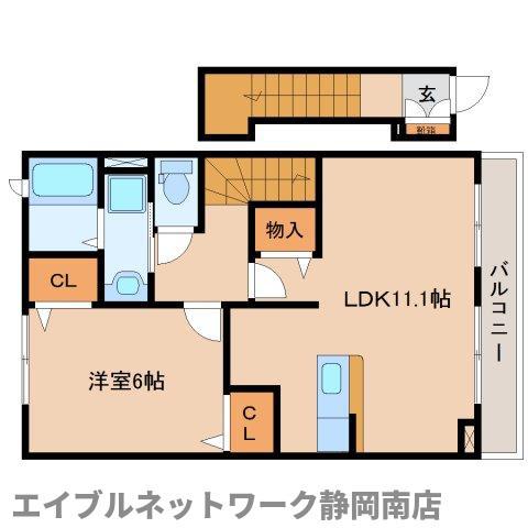 アプローズ(1LDK/2階)の間取り写真