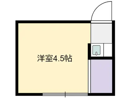 第3かしわ荘(ワンルーム/2階)の間取り写真