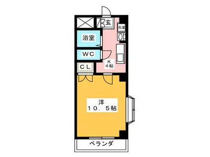 インプレス錦(1K/2階)の間取り写真