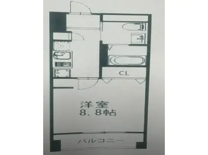 グラージェ三宮(1K/5階)の間取り写真