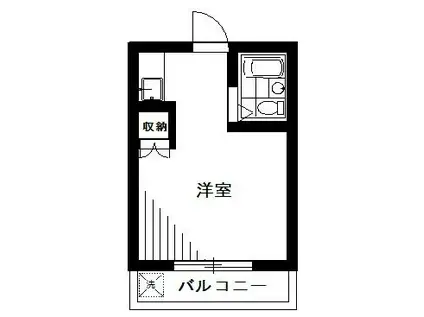 ライフステージ中浦和(ワンルーム/1階)の間取り写真