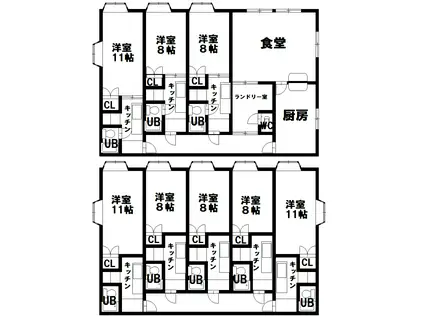 新潟県胎内市つつじが丘下315-205バウハウス(1K/2階)の間取り写真