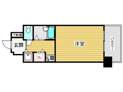 リーガル新神戸(1K/3階)の間取り写真