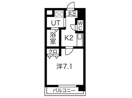 アルバ大須(1K/9階)の間取り写真