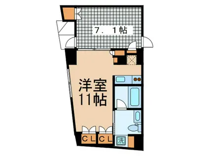 プライムガーデン駒沢大学(ワンルーム/1階)の間取り写真