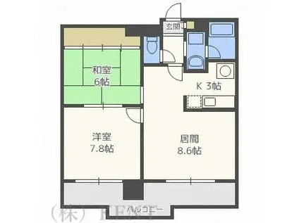 ノール北円山(2LDK/2階)の間取り写真