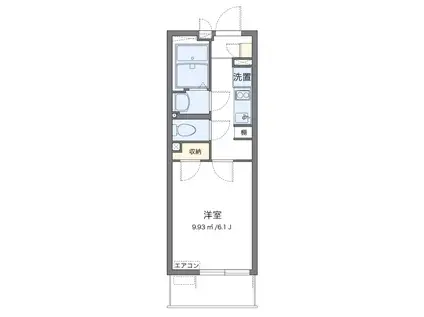 クレイノTMK(1K/1階)の間取り写真