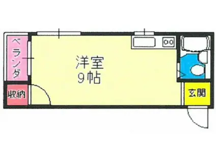 宝マンション(ワンルーム/4階)の間取り写真