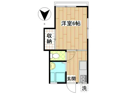 ホワイトコーポラス(1K/2階)の間取り写真