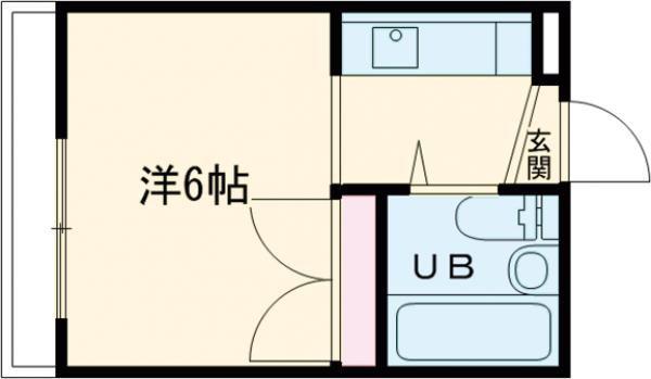 ジュネス神殿(1K/3階)の間取り写真