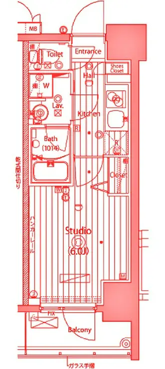 ガーラ・グランディ川崎榎町 13階階 間取り