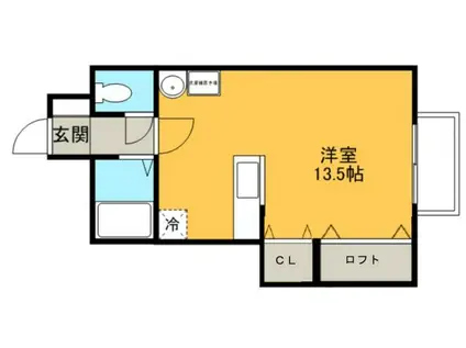 グランビュー船岡II(ワンルーム/1階)の間取り写真