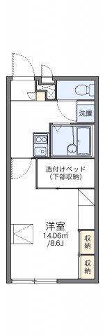 レオパレスメゾンドソレイユ(1K/2階)の間取り写真