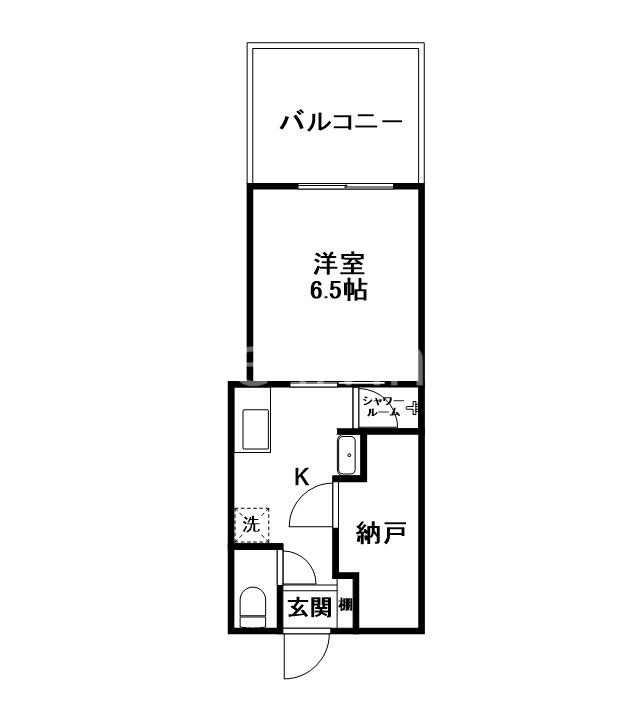 みどりや公園淵(1SK/2階)の間取り写真