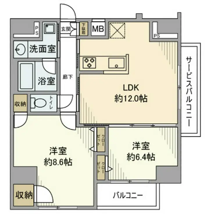 プレール・ドゥーク板橋 15階階 間取り