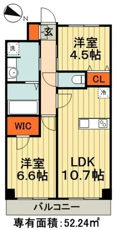 アーバンシャトー千葉 2階階 間取り