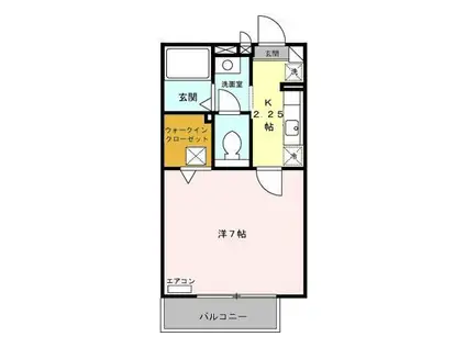 フラントイオ(1K/2階)の間取り写真